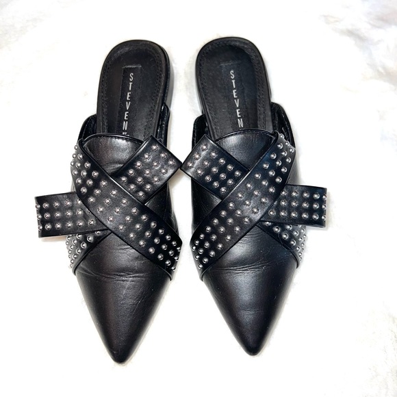 Steve Madden Vander Studs Mules Pointed Toe 7 - Picture 3 of 8